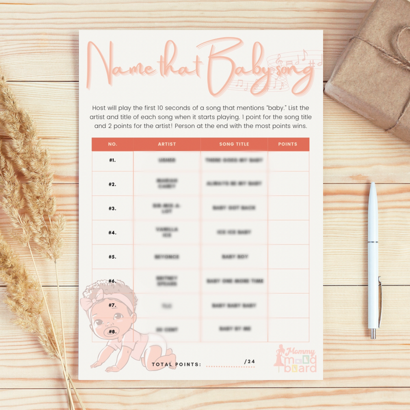 Name That Baby Song! Baby Shower Game