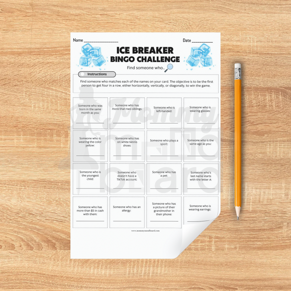 Ice Breaker Bingo Challenge