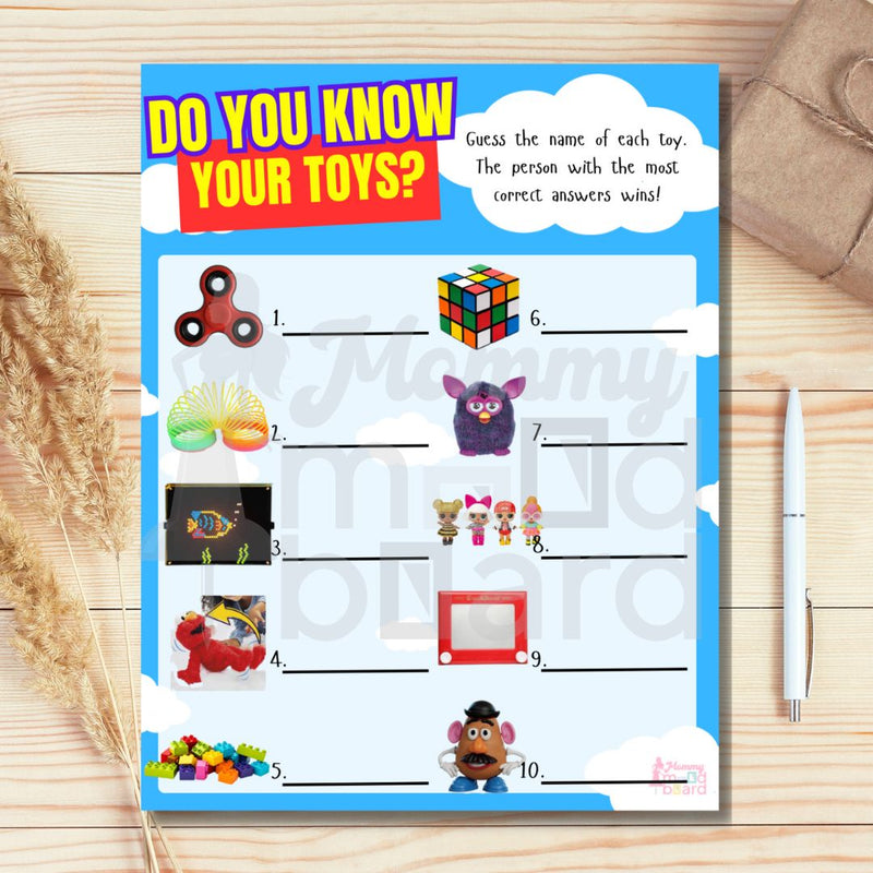 "Do You Know Your Toys" Game